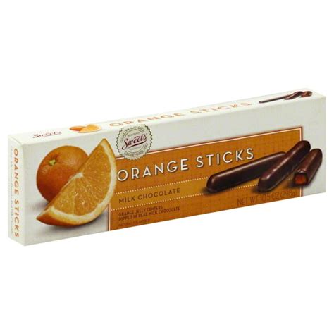 Sweets Milk Chocolate Orange Sticks Box 105 Oz