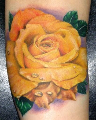 Absolutely Beautiful Realistic Yellow Rose Tattoo Tattooimagesbiz