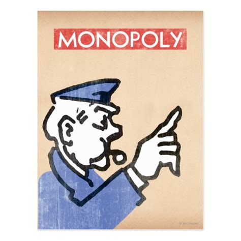 Monopoly Vintage Go To Jail Postcard