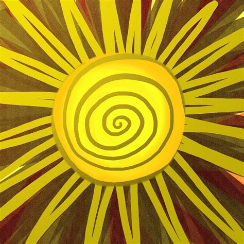 Yellow Sun Bright Painting Free Image Download
