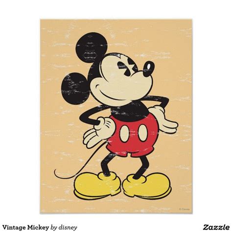 Vintage Mickey Poster Vintage Disney Posters Vintage
