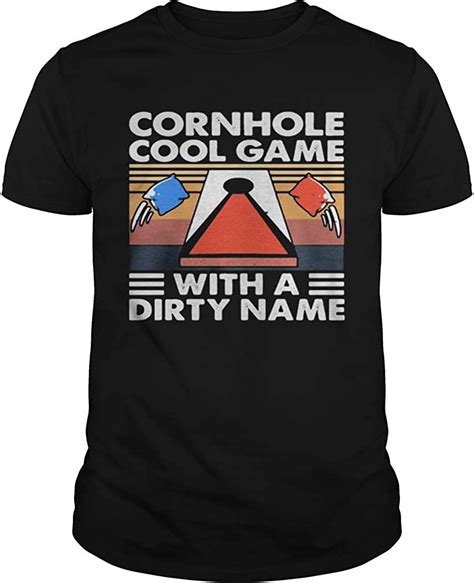 Cornhole Cool Game With A Dirty Name Vintage Retro Shirt Funny Tee