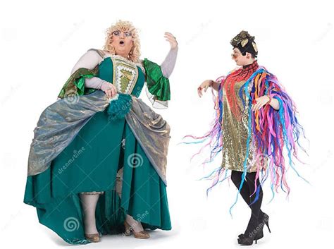 Two Drag Queens Having Fun Performing Together Stock Photo Image Of