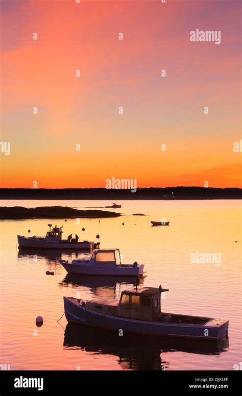 Sunrise Five Islands Maine Usa Stock Photo Alamy