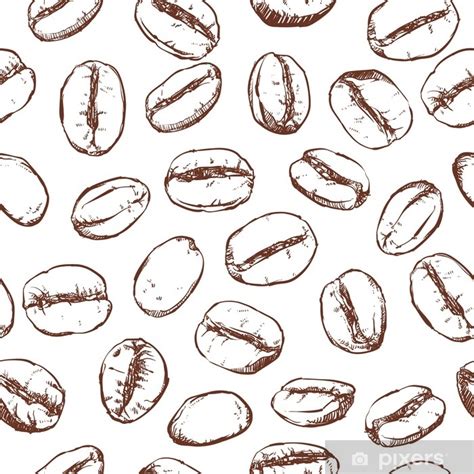 Wall Mural Coffee Bean Pattern Including Seamless On White Background