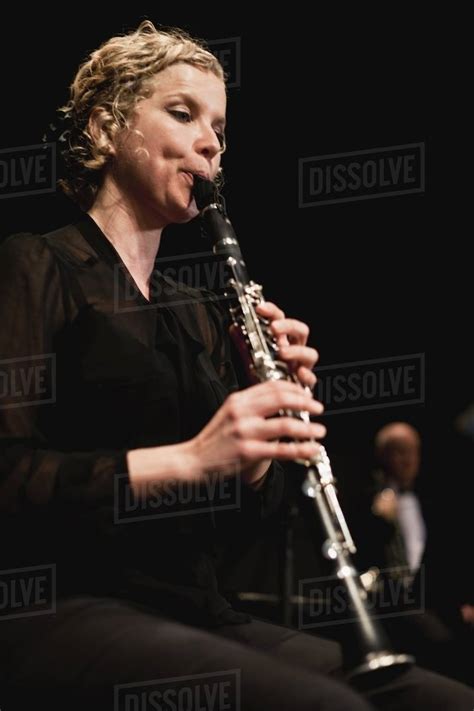 Clarinet Player In Orchestra Stock Photo Dissolve