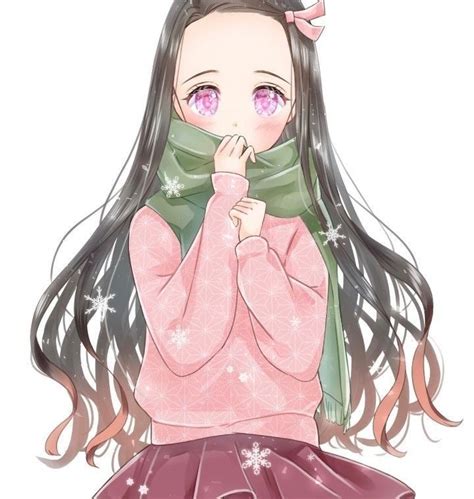An Anime Girl With Long Hair And Pink Eyes