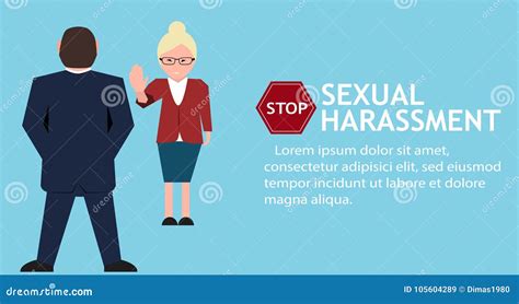 Sexual Harassment Poster With Women Stock Illustration Illustration