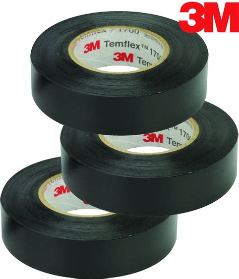 M Temflex Vinyl Electrical Tape In X Ft Black Core