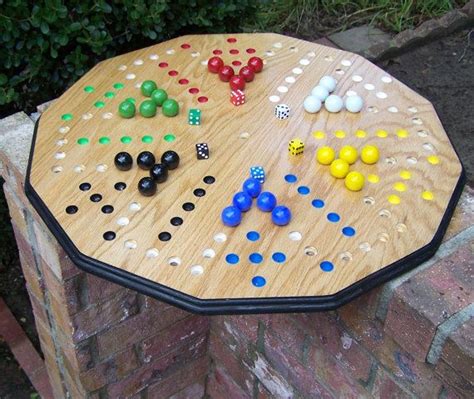 Board Game W Marbles Dice And Instructions Made In By Wooddesigner