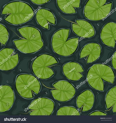 Seamless Pond Texture Lily Pads On Stock Vector Royalty Free