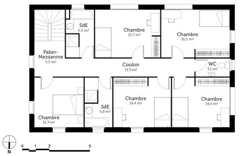 Unique Plan Maison Moderne 5 Chambres