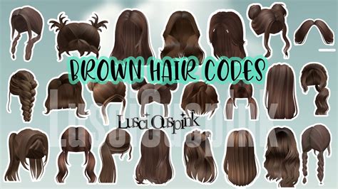 Aesthetic Brown Hair Codes For Robloxbloxburg Youtube