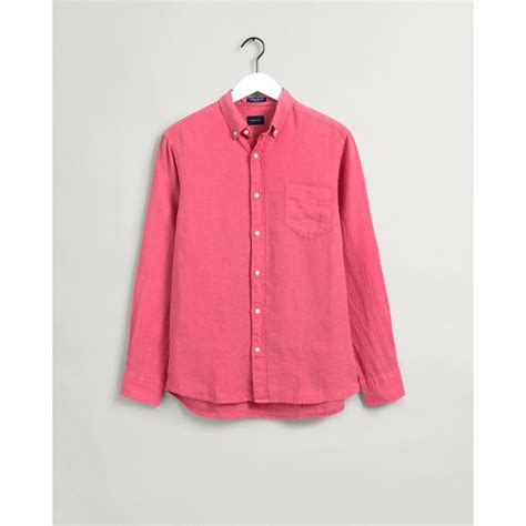 Gant Regular Fit Garment Dyed Linen Shirt Mens Shirts Oandc Butcher