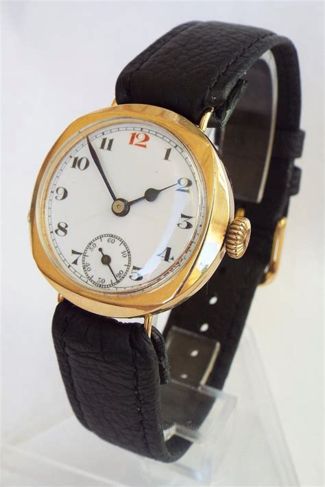 Antiques Atlas - Gents 9ct Gold Swiss Wrist Watch, 1922