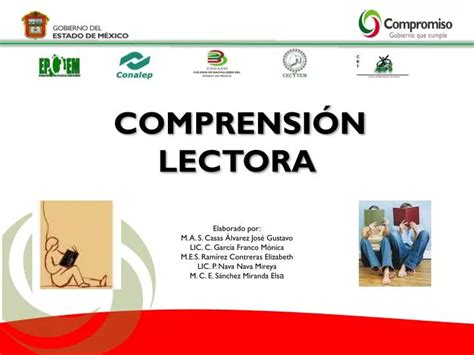 PPT COMPRENSIÓN LECTORA PowerPoint Presentation free download ID