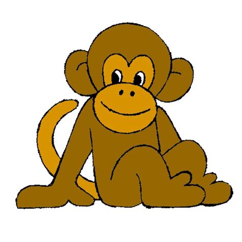 Cartoon Sitting Monkey Free Image Download