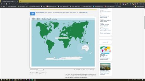 Seterra Online Quiz Games By Continents And Area Otosection