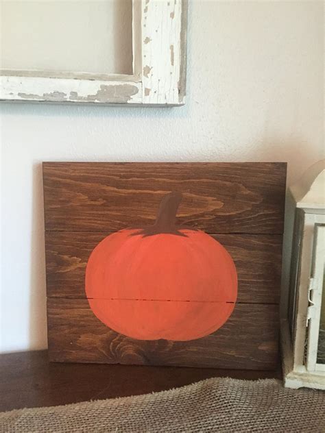 10x12 Hand Painted Pumpkin Sign Made From Reclaimed Wood