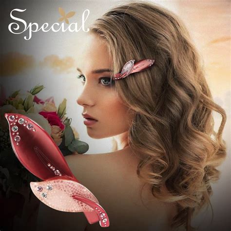 Special New Fashion Red Hair Pins Clips Romantic Girls Hair Accessories
