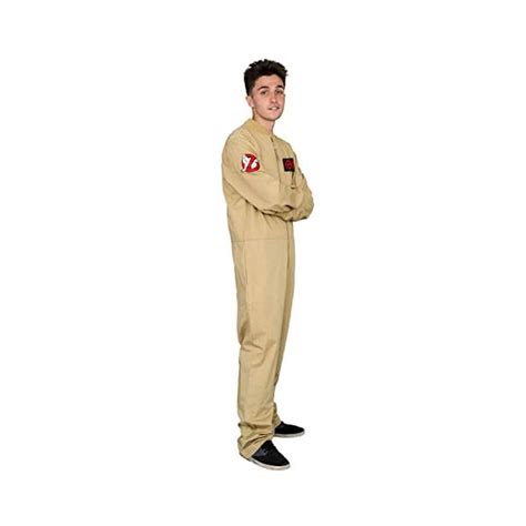 Ghostbusters Adult Costume Zip Up Jumpsuit With 4 Interchangeable