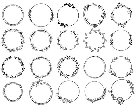 Buy Circle Svg Bundle Circle Frame Svg Circle Wreath Svg Floral Online