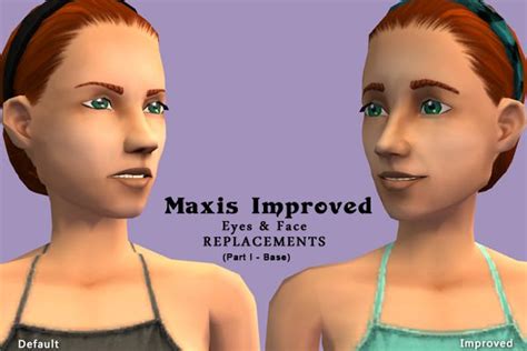 Maxis Improved Eyes And Face Replacements Part I Face Maxi Old Faces