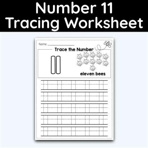 Number 11 Tracing Number Tracing Worksheet