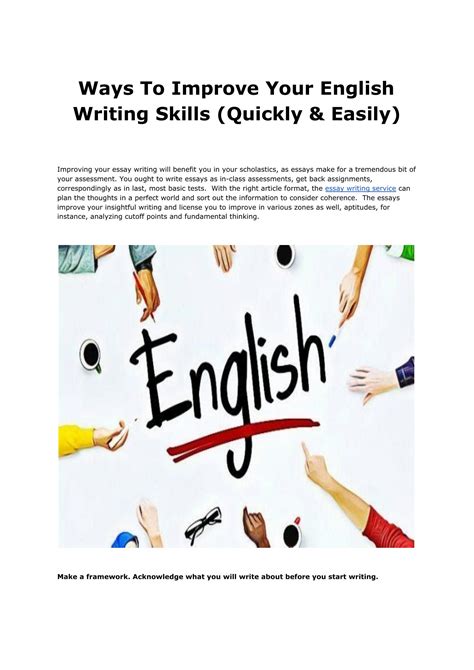 Ways To Improve Your English Writing Skills Quickly And Easily 1pdf