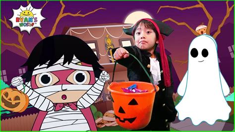 Halloween Trick Or Treating At The Haunted House With Ryan Animation