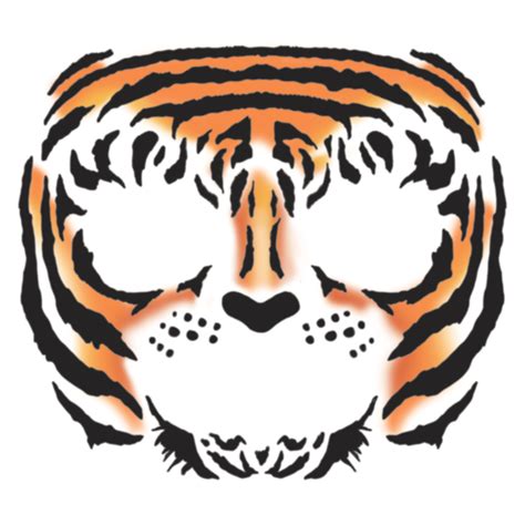 face tiger temporary tattoo costume wonderland