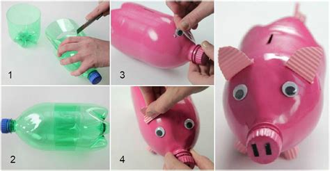 Plastic Bottle Piggy Bank Step By Step Instructions