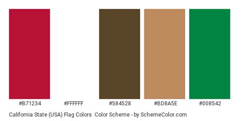 California State Usa Flag Colors Color Scheme Brown
