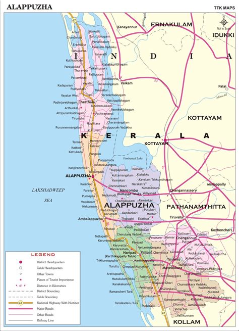 It has all travel destinations, districts, cities, towns, road. Alappuzha District Map, Kerala District Map with important ...