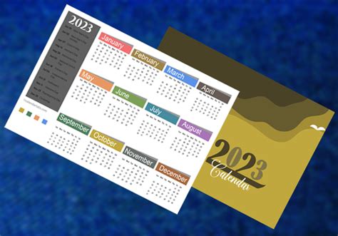2023 Printable Pocket Calendar Template Free Printable Templates