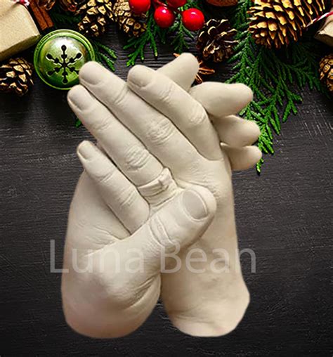 Couples Holiday Anniversary Hand Casting Lunabean Castingkeepsakes