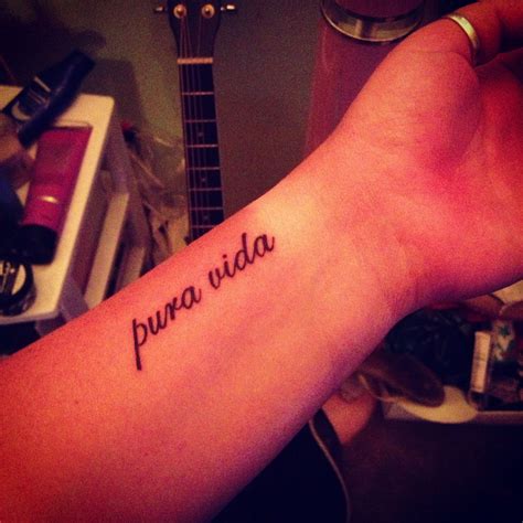 Pura Vida Tattoo Like The Font But Would Get A Different Placement