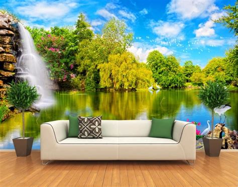 Buy Custom Mural Photo 3d Room Wallpaper Waterfall