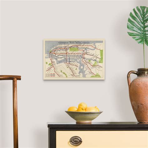 The Routes Of The New York City Subway In 1924 Wall Art Canvas Prints