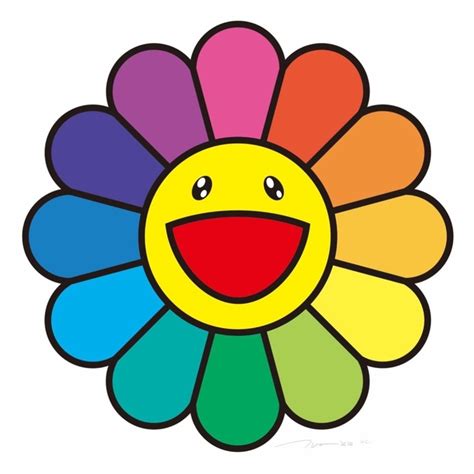 Takashi Murakami Rainbow Flowers Smile 2020 Available For Sale