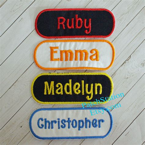 Name Tag Patch Embroidered Personalized Patch Personalized Tag Color