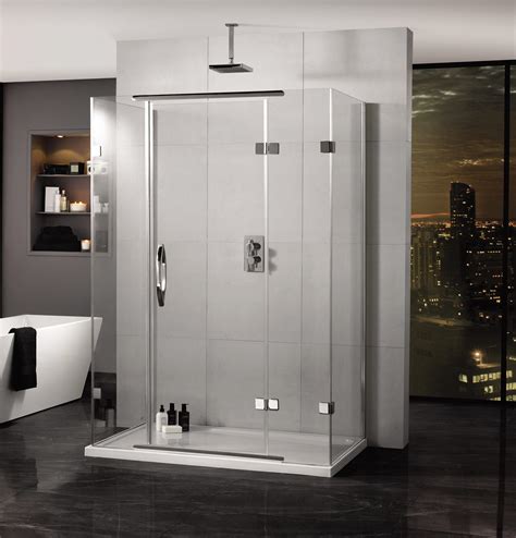 aquadart inline 900 x 800mm 3 sided hinged shower door and side panels