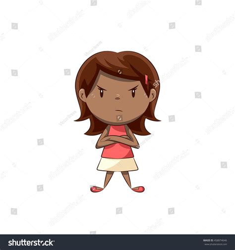 426 Black And White Cartoon Image Of Mad Girl Images Stock Photos