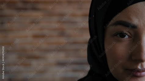 Young Serious And Upset Muslim Woman In Hijab Having Problem And Stress Worried Middle Eastern