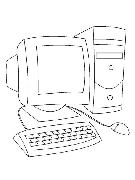 Printable Computer Coloring Pages Who Doesnt Know A Computer Almost