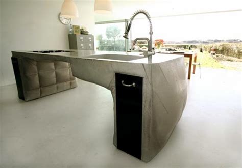 While you may love a certain type of fixture, sometimes it is not that appropriate for the space you have to work with. Poured concrete kitchen island - kitchen island design by ...
