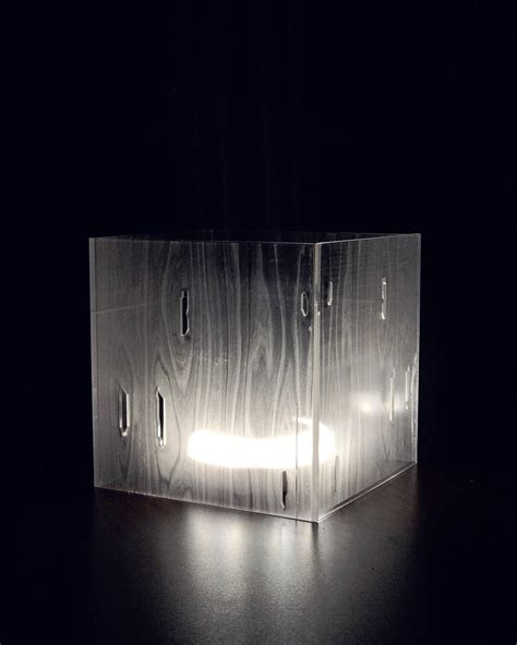 Plexiglass Box Made For A School Project That Im Going To Use As A Lamp