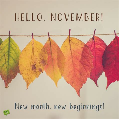 Hello November New Month New Beginnings November Images November