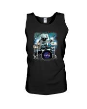 Nasa Space Drum Playing Astronaut Graphic Shirt
