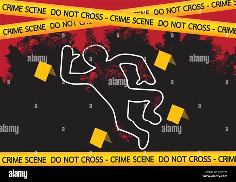 Crime Scene Danger Tapes Illustration Stock Vector Image And Art Alamy